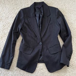 Forever 21 Blazer jacket coat work F21 grey button medium